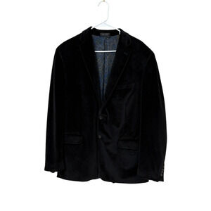 Lauren Ralph Lauren Black Velvet Two Button Blazer Jacket Mens Party Wedding